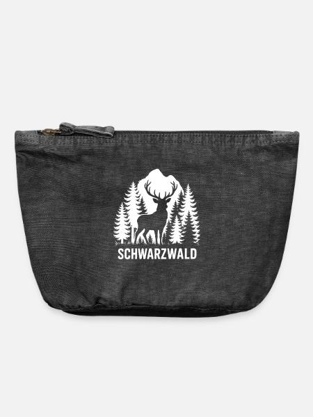 Schwarzwald - Vintage Reißverschluss-Täschchen (18 x 21 cm) - Vintage Schwarz