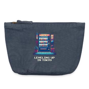 Level Up in Tokio | Japan Reise Otaku - Vintage Reißverschluss-Täschchen (18 x 21 cm) - Vintage Denim - Vorne