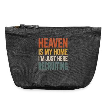 Heaven is my home Recruiting - Vintage Zip Pouch 18 x 21 cm - vintage black - Front