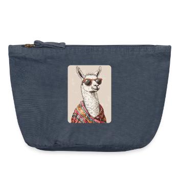 Lama - Vintage Reißverschluss-Täschchen (18 x 21 cm) - Vintage Denim - Vorne