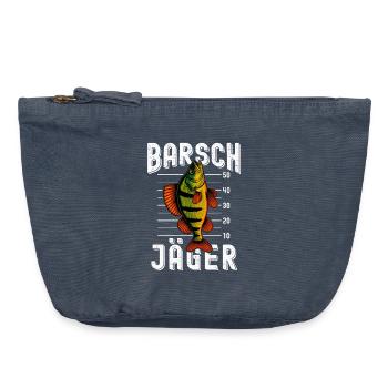 Barsch Jäger Barschangler Barsch Flussbarsch Angel - Vintage Reißverschluss-Täschchen (18 x 21 cm) - Vintage Denim - Vorne
