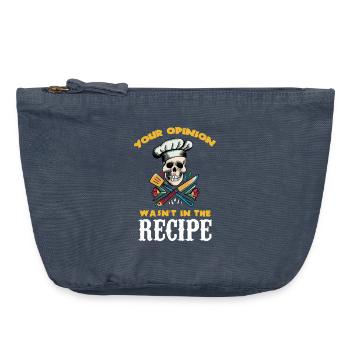 Deine Meinung War Nicht Im Rezept - Vintage Reißverschluss-Täschchen (18 x 21 cm) - Vintage Denim - Vorne