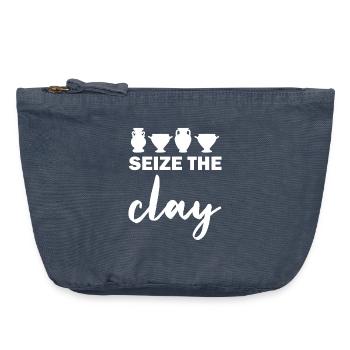 Silhouette du trophée Seize The Day - Pochette zippée vintage 18 x 21 cm - vintage bleu jeans - Devant