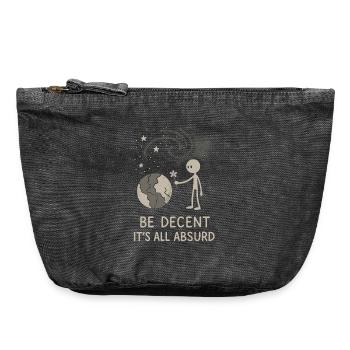 Ethischer Nihilismus, Existenzieller Humor, - Vintage Reißverschluss-Täschchen (18 x 21 cm) - Vintage Schwarz - Vorne