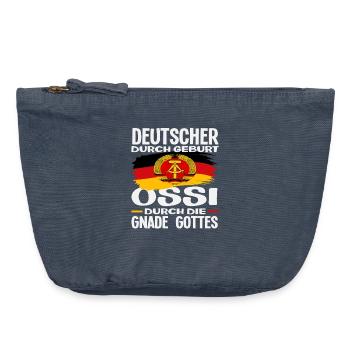 Grace of God Ossi Saying GDR Pride - Vintage Zip Pouch 18 x 21 cm - vintage denim - Front