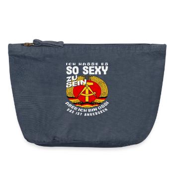 Ossi Sexy Adult Humor East Germany Saying - Vintage Zip Pouch 18 x 21 cm - vintage denim - Front