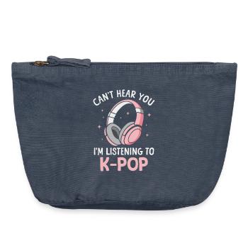 K-Pop Korea-Popmusik Koreanischer Pop Musik - Vintage Reißverschluss-Täschchen (18 x 21 cm) - Vintage Denim - Vorne