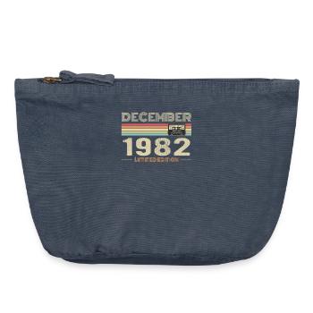 Dezember 1982 Geburtstag Dezember 1982 Dezember - Vintage Reißverschluss-Täschchen (18 x 21 cm) - Vintage Denim - Vorne