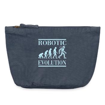 Roboter Evolution Fortschritt Mensch Zukunft - Vintage Reißverschluss-Täschchen (18 x 21 cm) - Vintage Denim - Vorne