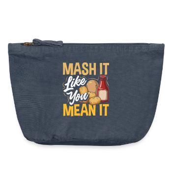 Taters Over Haters Potato - Vintage Zip Pouch 18 x 21 cm - vintage denim - Front