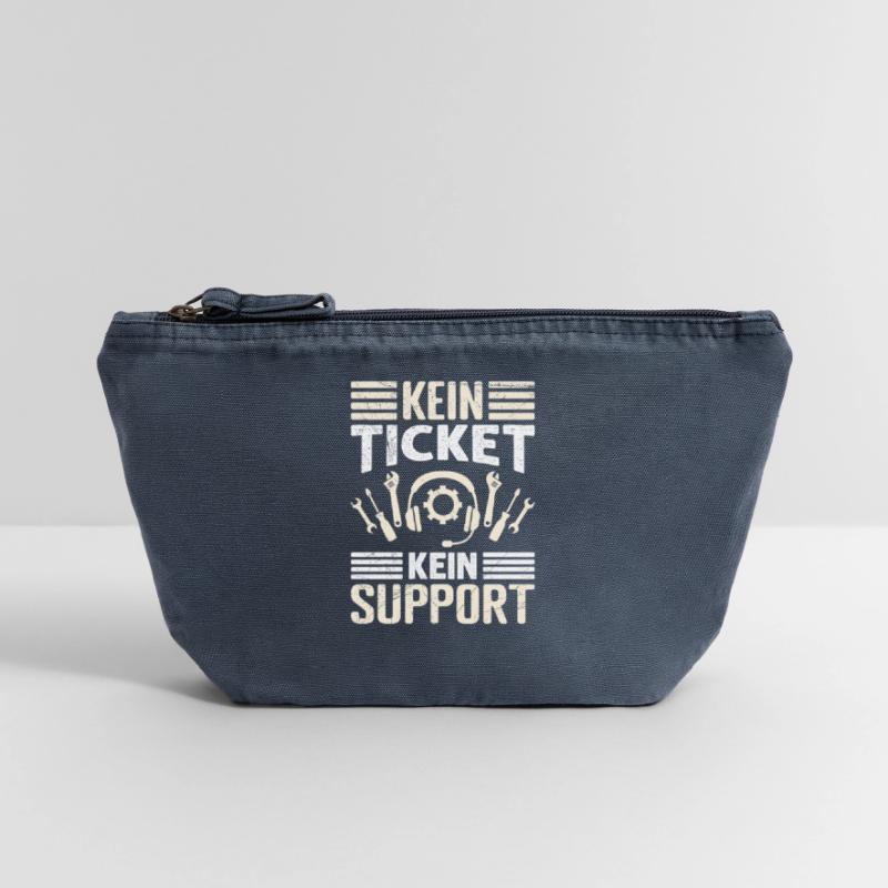 Nerd Computer PAS DE TICKET PAS DE SUPPORT DRÔLE Pochette zippée vintage 18 x 21 cm