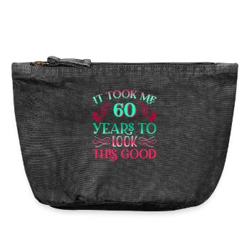 It took 60 years to look so good - Vintage Zip Pouch 18 x 21 cm - vintage black - Front