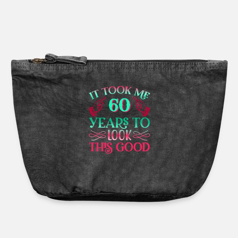 Il a fallu 60 ans pour être aussi beau - Pochette zippée vintage 18 x 21 cm - noir vintage