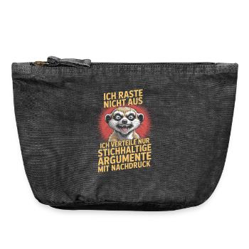 Gag des arguments valides sur les Suricates - Pochette zippée vintage 18 x 21 cm - noir vintage - Devant