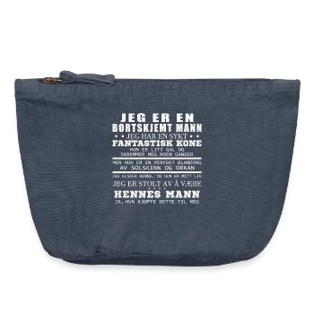 Ich bin ein verwöhnter Mann. - Vintage Reißverschluss-Täschchen (18 x 21 cm) - Vintage Denim - Vorne