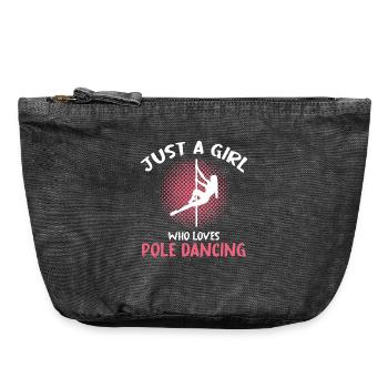 Pole Dancing Girl Typography - Vintage Reißverschluss-Täschchen (18 x 21 cm) - Vintage Schwarz - Vorne