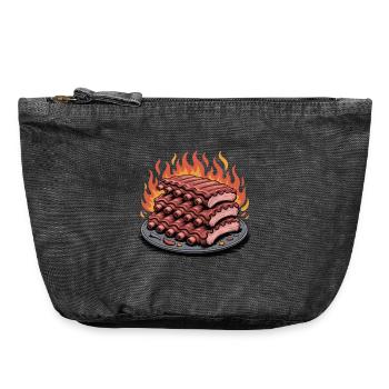 Fire grilled rib platter - Vintage Zip Pouch 18 x 21 cm - vintage black - Front