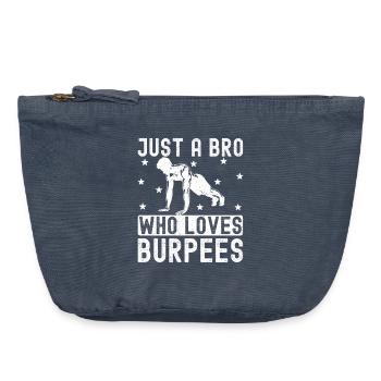Gym Junkies Bro Who Loves Burpees Calisthenics - Vintage Reißverschluss-Täschchen (18 x 21 cm) - Vintage Denim - Vorne