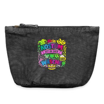 Shrovetide - Carnival - Costume Replacement - Saying - Vintage Zip Pouch 18 x 21 cm - vintage black - Front