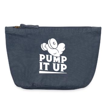 Les accros à la salle de sport s’intensifient en calisthénie fitness - Pochette zippée vintage 18 x 21 cm - vintage bleu jeans - Devant