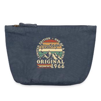 1966 Vintage Rétro Cadeau D'anniversaire - Pochette zippée vintage 18 x 21 cm - vintage bleu jeans - Devant