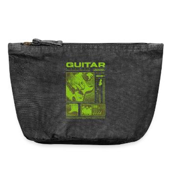 Gitarrist, Rockgitarrist, Streetwear-Musiker - Vintage Reißverschluss-Täschchen (18 x 21 cm) - Vintage Schwarz - Vorne