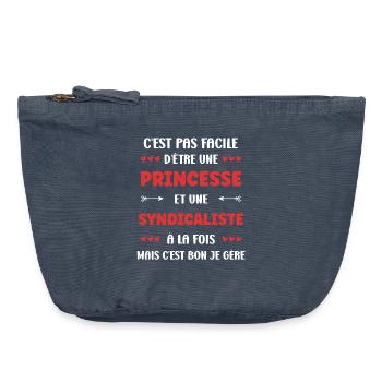 trade unionist - Vintage Zip Pouch 18 x 21 cm - vintage denim - Front