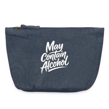 Peut contenir de l’alcool Alkohol Mallorca Saufen JGA - Pochette zippée vintage 18 x 21 cm - vintage bleu jeans - Devant