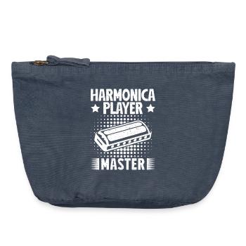 Harmonica Musican Player Master Harmonica - Vintage Zip Pouch 18 x 21 cm - vintage denim - Front