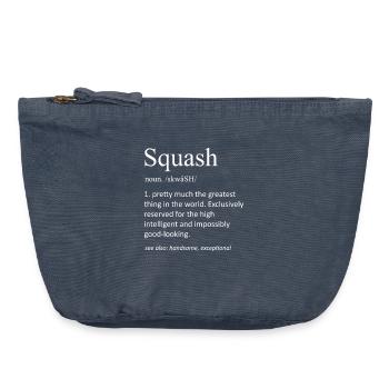 Squash-Definition Lustiges Wörterbuch-Wortspiel Zitat - Vintage Reißverschluss-Täschchen (18 x 21 cm) - Vintage Denim - Vorne