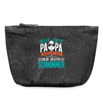 All the best dad wishes you your best swimmer - Vintage Zip Pouch 18 x 21 cm - vintage black - Front