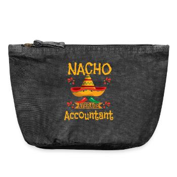 Nacho Durchschnittlicher Buchhalter - Vintage Reißverschluss-Täschchen (18 x 21 cm) - Vintage Schwarz - Vorne