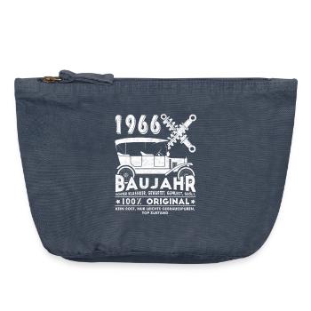 Cadeau vintage 1966 60e anniversaire 60 ans - Pochette zippée vintage 18 x 21 cm - vintage bleu jeans - Devant