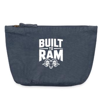 Construit sur Ram - Pochette zippée vintage 18 x 21 cm - vintage bleu jeans - Devant