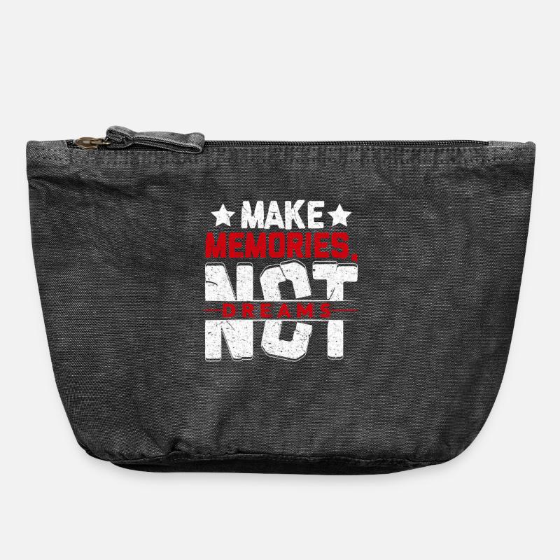 Make Memories Not Dreams - Vintage Reißverschluss-Täschchen (18 x 21 cm) - Vintage Schwarz