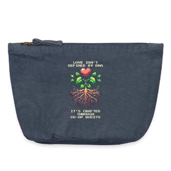 Liebe ist mehr als DNA | Patchworkfamilie - Vintage Reißverschluss-Täschchen (18 x 21 cm) - Vintage Denim - Vorne