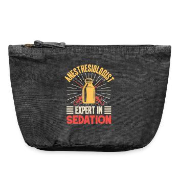 Anesthesiologist Expert In Sedation Anesthesia - Vintage Zip Pouch 18 x 21 cm - vintage black - Front
