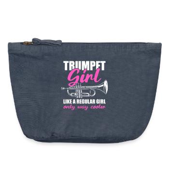 Trumpet Girl Trompete Trompetenspieler - Vintage Reißverschluss-Täschchen (18 x 21 cm) - Vintage Denim - Vorne