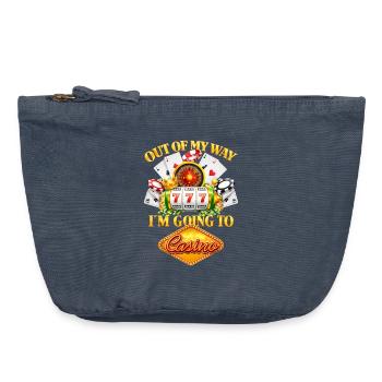 Out Of My Way – I'm Going To The Casino - Vintage Reißverschluss-Täschchen (18 x 21 cm) - Vintage Denim - Vorne