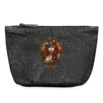 Femmes Steampunk Magnifiques Steampunk - Pochette zippée vintage 18 x 21 cm - noir vintage - Devant