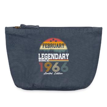 Legends est né en février 1966 - Pochette zippée vintage 18 x 21 cm - vintage bleu jeans - Devant