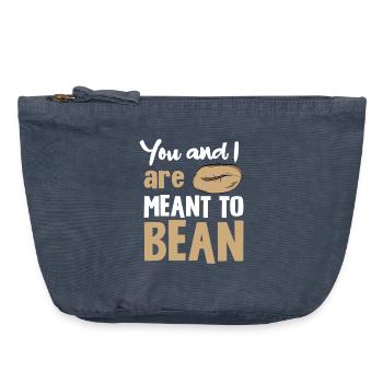 Toi et moi : Dicton de Bean - Pochette zippée vintage 18 x 21 cm - vintage bleu jeans - Devant