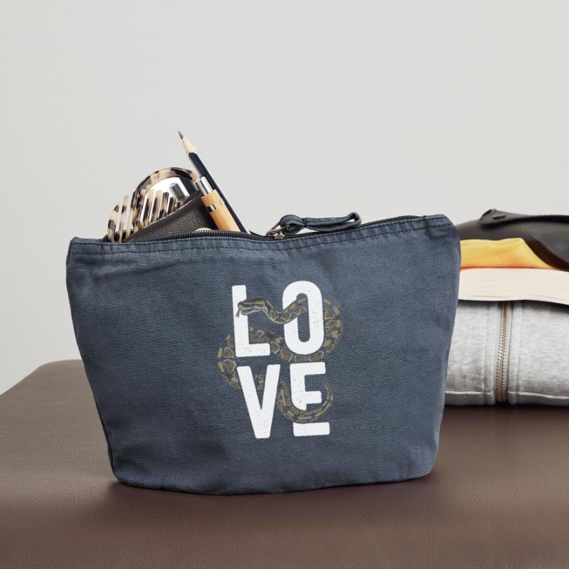 Königspython Schlangen LOVE Terrarium Python Vintage Reißverschluss-Täschchen (18 x 21 cm)