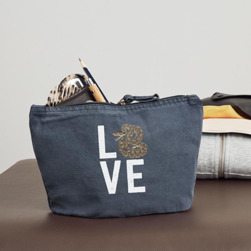 King Python Snakes LOVE Terrarium Python Vintage Zip Pouch 18 x 21 cm