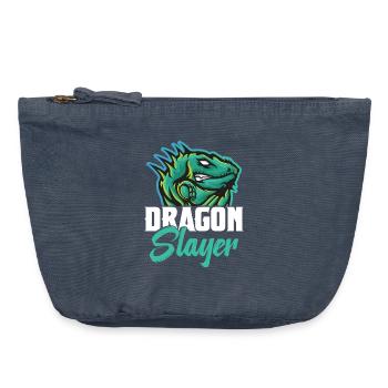  Dragon Hunter Reptile Hunting Gear Lizard Iguana - Vintage Reißverschluss-Täschchen (18 x 21 cm) - Vintage Denim - Vorne