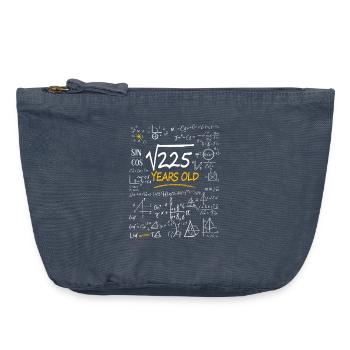 15 Years Birthday Math Formulas Funny - Vintage Zip Pouch 18 x 21 cm - vintage denim - Front