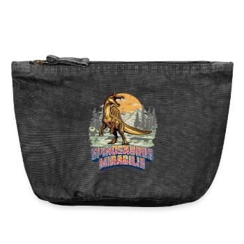 Spinosaurus Mirabilis Retro Neuer Dinosaurier  - Vintage Reißverschluss-Täschchen (18 x 21 cm) - Vintage Schwarz - Vorne