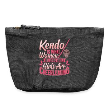  Kendo Women Instructor Kendo Teacher Martial Arts - Vintage Zip Pouch 18 x 21 cm - vintage black - Front