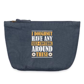 Donut fast food - Vintage Zip Pouch 18 x 21 cm - vintage denim - Front