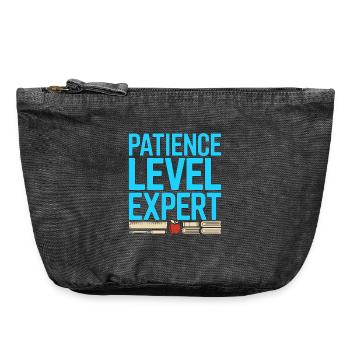 Homeroom Teacher Patience Level Expert Educator - Vintage Reißverschluss-Täschchen (18 x 21 cm) - Vintage Schwarz - Vorne
